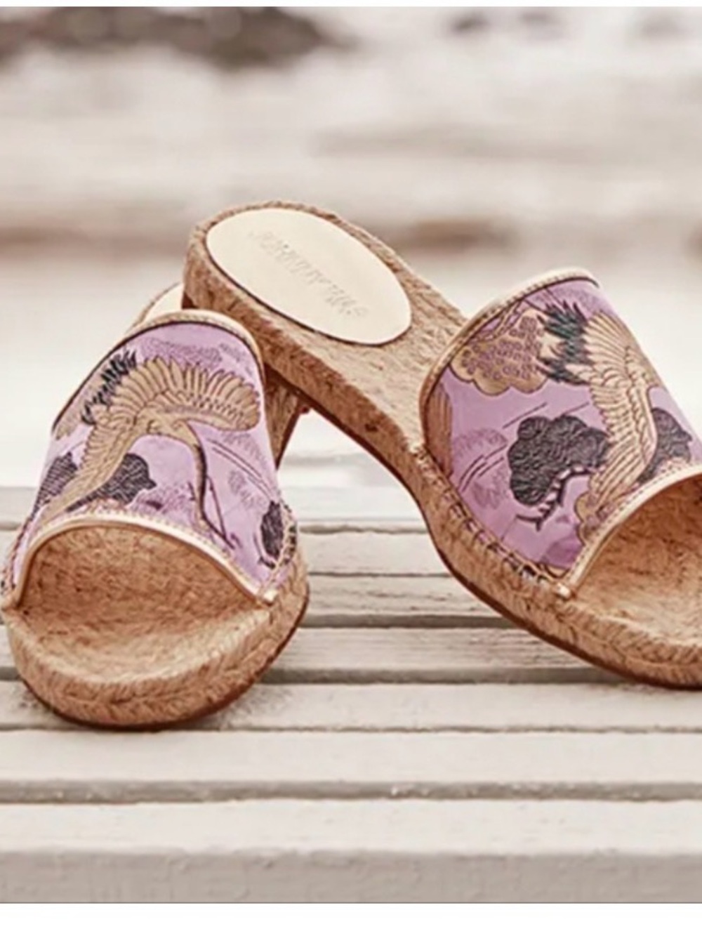 Johnny Was✨Crane Espadrille Slip On Sandals- Lilac